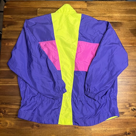 Saucony Vintage 80’s Style L Neon Windbreaker Jacket - Picture 5 of 5